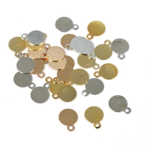 ラウンド用品・アクセサリー J 貼り付け金具 カン付 6mm 10個 ラウンドプレートｰ* オマケがたくさん