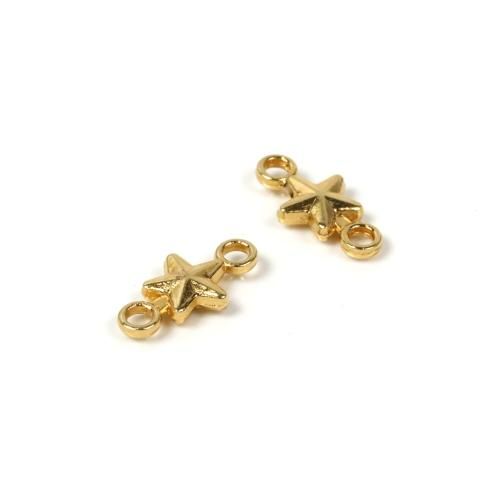 両面 カラー 星チャーム コネクター  10個 両面 カラー 星チャーム コネクター 10個