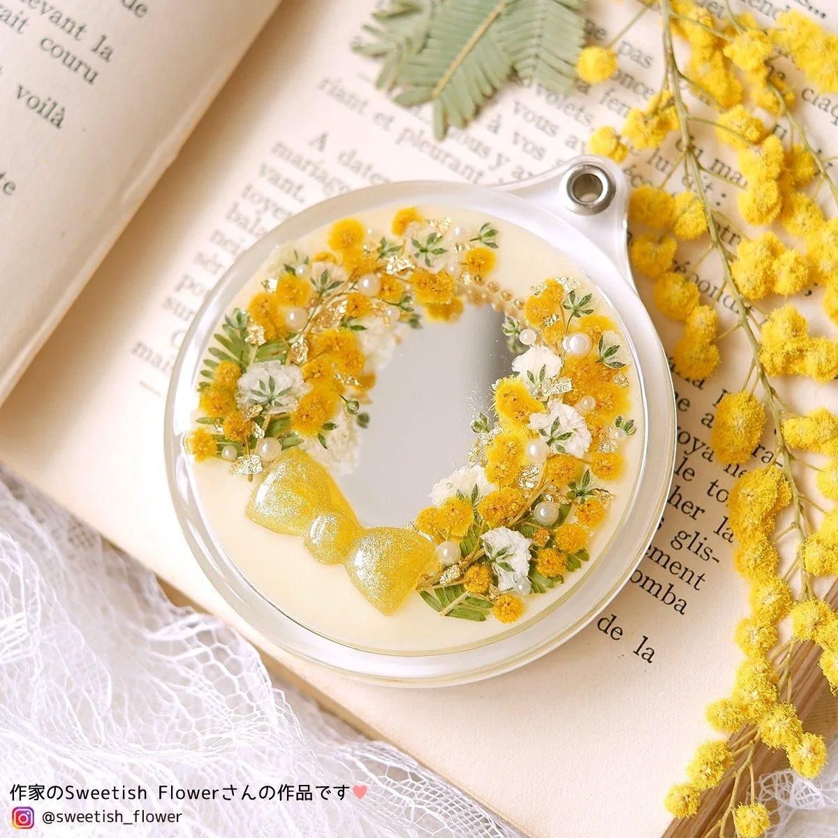 ドライフラワー 国産 ミモザ 花と葉 小分けセット - 手作り雑貨