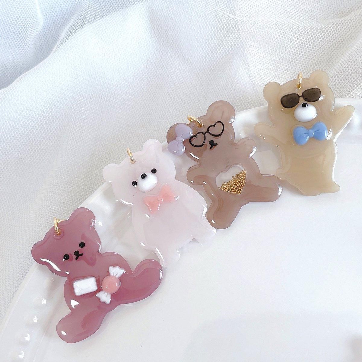 少し小さなむきむきくま・うさぎ シリコンモールド ｰ* オマケが