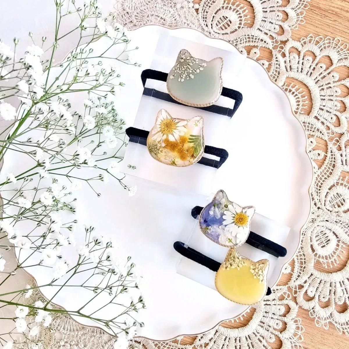 akkokun様お取置きレジンヘアゴム トロピカルドリンクと猫No.1035 akkokun様お取置きレジンヘアゴム トロピカルドリンクと猫No