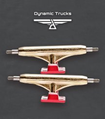 <img class='new_mark_img1' src='https://img.shop-pro.jp/img/new/icons9.gif' style='border:none;display:inline;margin:0px;padding:0px;width:auto;' />DYNAMIC TRUCKS【GOLD x RED BASEPLATE】LOGO刻印