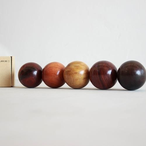 健身球 - 紫檀（シタン）銘木健身球シリーズ - L'ATELIER DE ○
