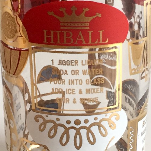【Vintage】cocktail tumbbler glass カクテル タンブラーグラス