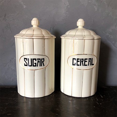 Vintage pottery canister