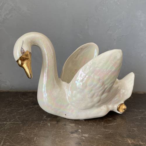 Swan laster flower vase スワン ラスター フラワーベース 花器/花瓶