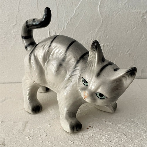 イギリス ヴィンテージ vintage 猫ねこcat 置物 オーナメント ornament object
