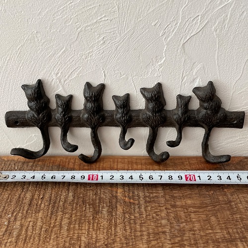 アメリカ ヴィンテージ vintage 猫ねこcat 壁掛け フック ornament object　鋳物