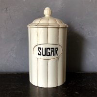 【Vintage】Pottery canister 「SUGER」