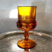 VintageAmber glass goblet ӥơ С饹֥å
