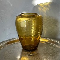 【Vintage】Amber glass flower vase ビンテージ アンバーグラス花器/花瓶