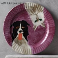 【Anthropologie】The Farm Dessert Plate dog & cat  いぬねこプレート<img class='new_mark_img2' src='https://img.shop-pro.jp/img/new/icons12.gif' style='border:none;display:inline;margin:0px;padding:0px;width:auto;' />