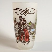 【Vintage】Currier & Ives glass2  1950年代 フロストグラス2<img class='new_mark_img2' src='https://img.shop-pro.jp/img/new/icons12.gif' style='border:none;display:inline;margin:0px;padding:0px;width:auto;' />