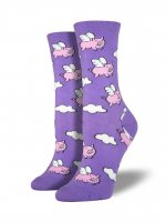 【SOCK SMITH】WHEN PIGS FLY ピッグ ラベンダー レディースソックス <img class='new_mark_img2' src='https://img.shop-pro.jp/img/new/icons14.gif' style='border:none;display:inline;margin:0px;padding:0px;width:auto;' />