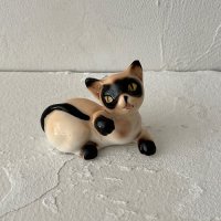 【Vintage】シャム猫の小さな置物 Cat motif mini ornament