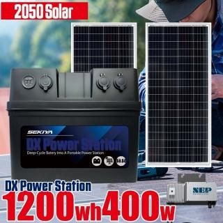 限定特価 コンセントで発電 プラグインソーラー ポータブル電源 セット 節電・停電対策 大蓄電 1200wh 400w 2050ソーラーパネルセット  - ソーラーオフグリット│ポータブル電源　蓄電池　ソーラー│株式会社関谷