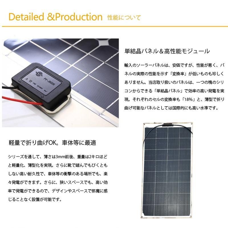 どこにでも取り付けられる フレキシブルソーラー150W 18.4V 驚異 どこにでも取り付けられる フレキシブルソーラー150W 18.4V 驚異