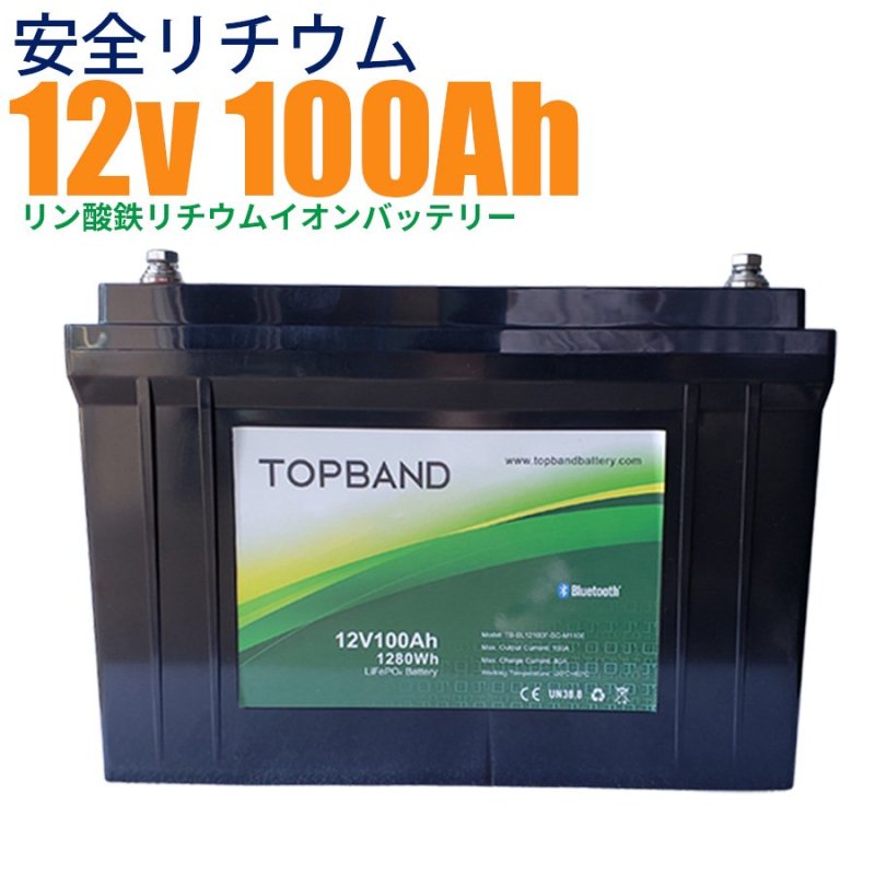 3000Ȥ Ŵ Хåƥ꡼ 100AH 1280Wh 12V LiFeP04 ֥ Topband  顼 Ӥ 3000Ĺ̿