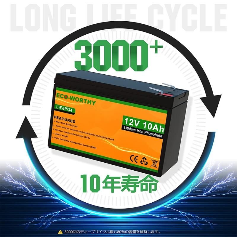 3000回使える 10AH リチウムイオンバッテリー 12V 128Wh 3000回使える 10AH リチウムイオンバッテリー 12V 128Wh