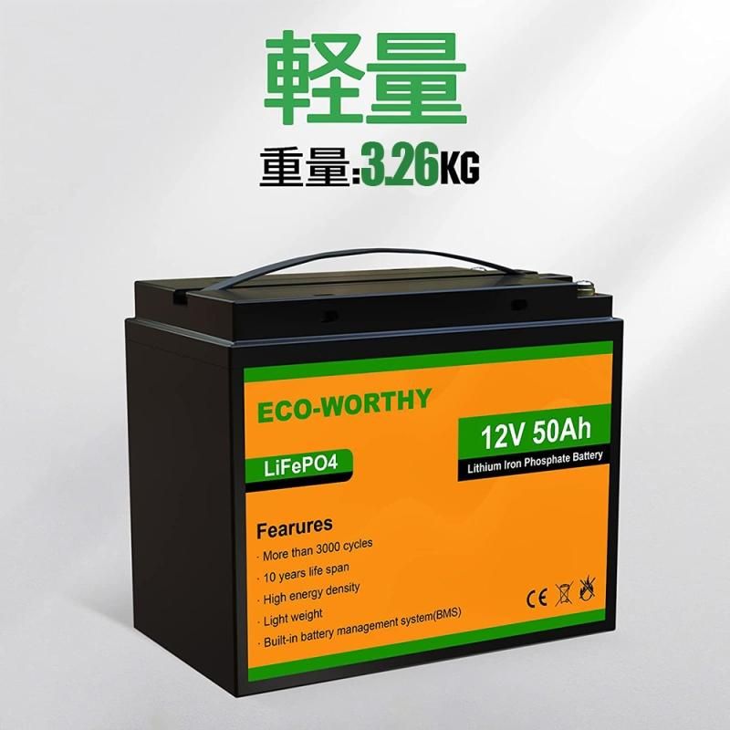 3000回使える 50AH リチウムイオンバッテリー 12V 640Wh 3000回使える 50AH リチウムイオンバッテリー 12V 640Wh