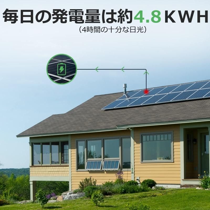 1200W ソーラーパネルキット 太陽光発電 キット 単結晶 50Ah 1200W ソーラーパネルキット 太陽光発電 キット 単結晶 50Ah