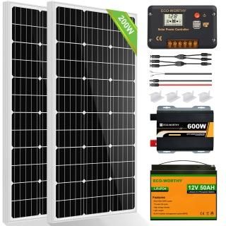 顼ȯťե륻å 200W ñ뾽100w12vѥͥ2 + 30Aȥ顼 + 50Ah + 600wС + Z + ֥