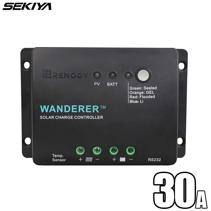 PWM ソーラー チャージコントローラー 30A 2V/24V兼用 WANDERER PWM ソーラー チャージコントローラー 30A 2V/24V兼用 WANDERER