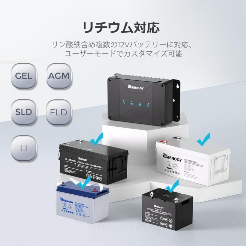 MPPT 走行充電器 DCCシリーズ 12V 30A チャージコントローラー