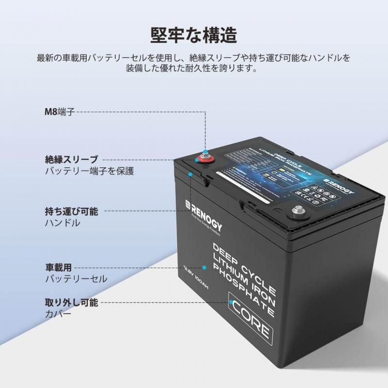 新品未使用CH12100　リン酸鉄リチウムイオン蓄電池 12V100Ah 楽天市場】リチウムイオンバッテリー 12V 12.8V 100Ah Bluetooth