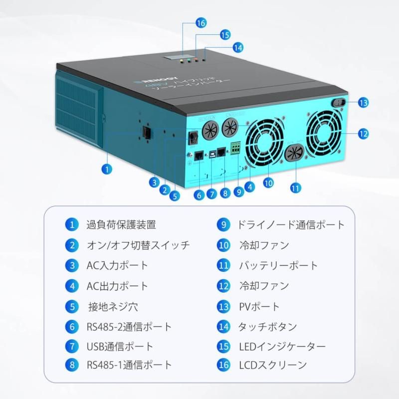 ハイブリッドソーラーインバーター 48V 4200W MPPTソーラー ハイブリッドソーラーインバーター 48V 4200W MPPTソーラー