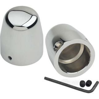 W&W Chrome Axle Cap Kits Deluxe 15-273