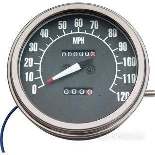 OEM 67087-85T W&W 1968-1979 Style Fat Bob Speedometer 19-217