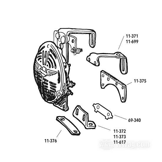 OEM 69114-48 W&W Brackets and Mounting Parts for Delco Remy Horns 69-340