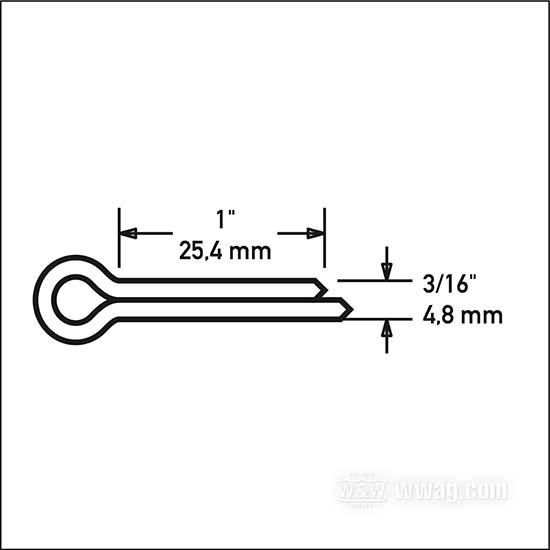 OEM 0295 W&W Individual Cotter Pins 69-651