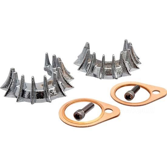 W&W Head Pipe Clamps with Cooling Fins 73-040