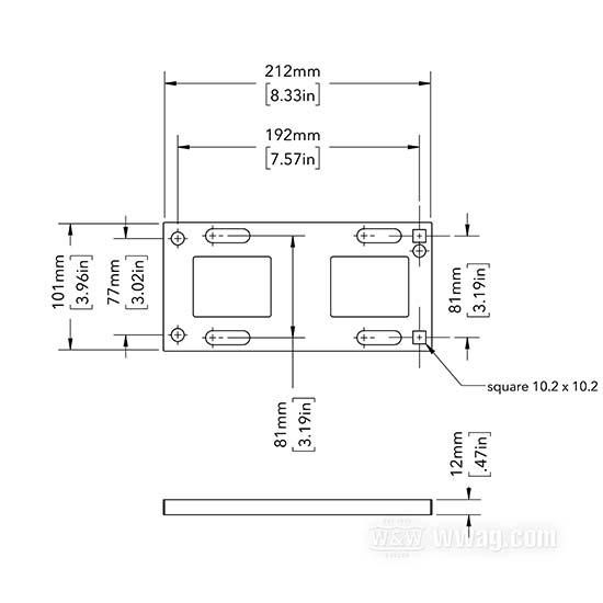 OEM 47698-65C W&W Cannonball SSK-S Transmission Base Plates 74-091