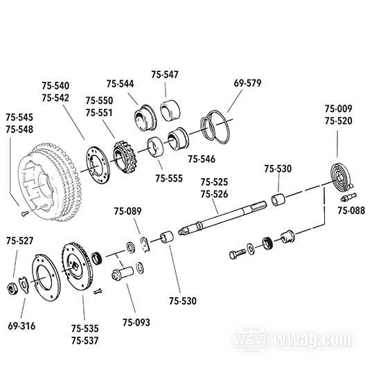 OEM 33099-52A W&W Bushing 75-530
