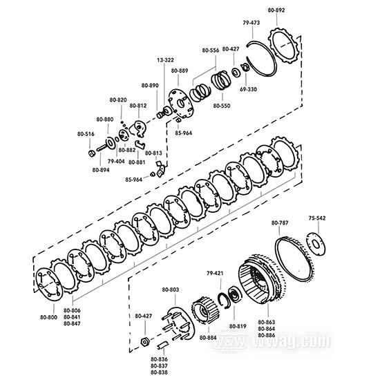 OEM 33379-71A W&W Starter clutch 75-542