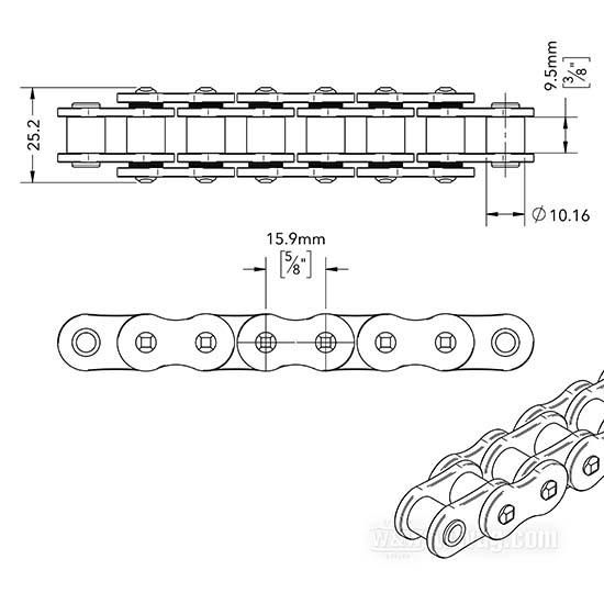 W&W Tsubaki Sigma 530 Secondary Chain 77-004