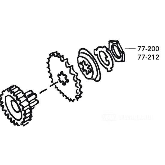 OEM 35211-36 W&W Transmission Sprocket and Pulley Nuts 77-200