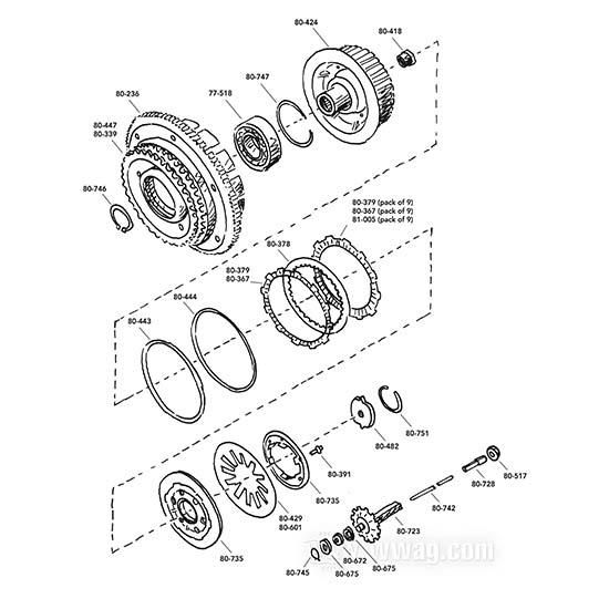 OEM 37906-90 W&W Ball bearing, double row 77-518