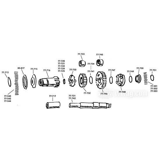 OEM 2272-33 W&W Main shaft 77-742