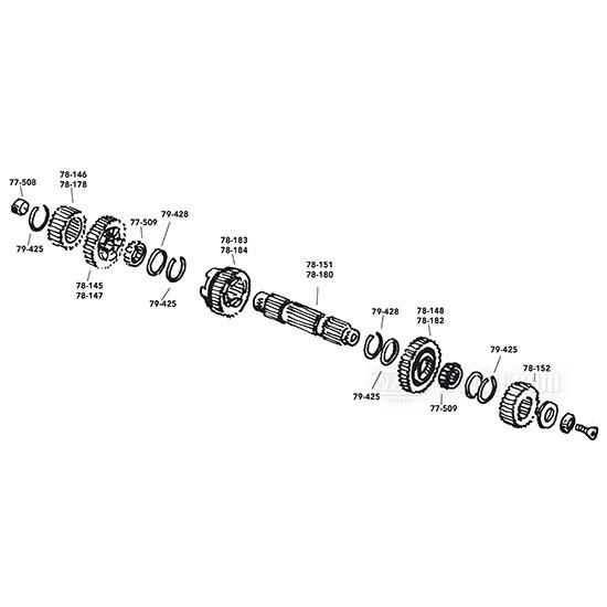 OEM 35772-89 W&W Gear by Andrews 78-147
