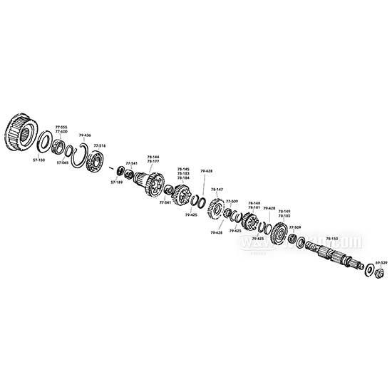 OEM 35773-89A W&W 4th gear 78-149