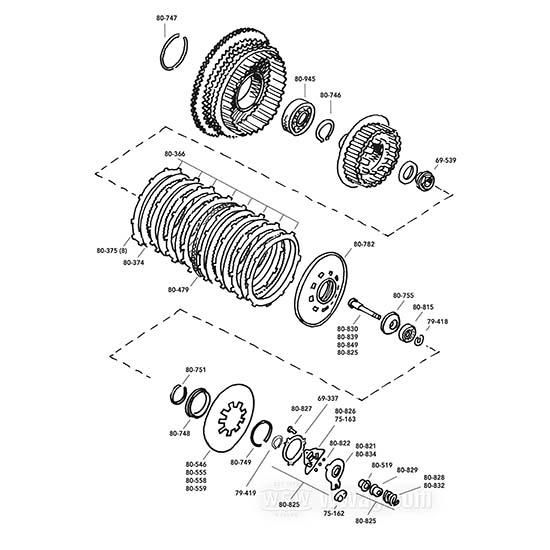 OEM 37911-90 W&W Barnett Friction Disc Set 80-366