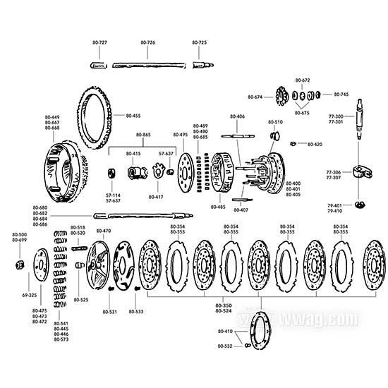 OEM 38077-41 W&W Clutch Springs Foot Clutch 1941 80-540