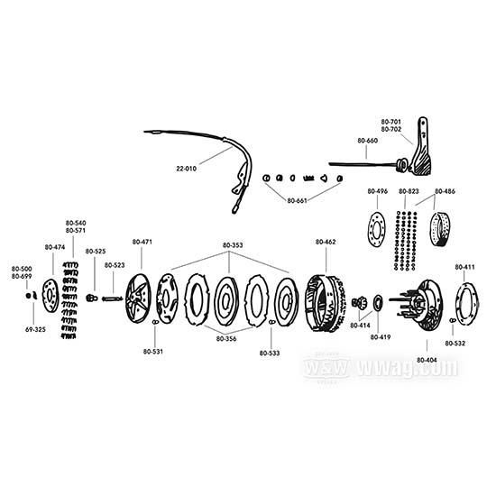 OEM 37335-41 W&W Samwel Gasket Kits for Clutch Push Rods: 45"/750cc 3 Speed 80-661