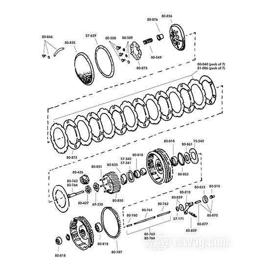 OEM 37556-57B W&W Clutch hub 80-738
