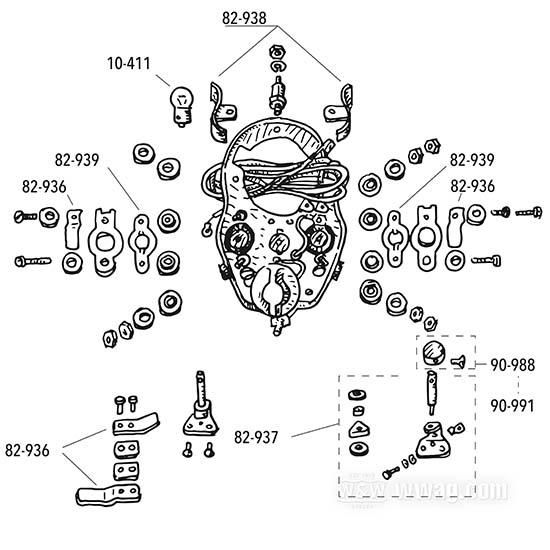 OEM 4550-39 W&W Repair Kit for Cat Eye Panel Light Switch 82-937
