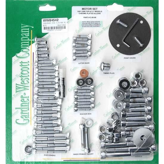 W&W Gardner-Westcott Bolt Kits for Engine and Drive Train: Evolution Big Twin 84-542